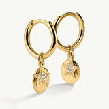 Pendientes Astra en Plata 925 Bañada en Oro de 18 Kt