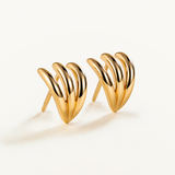 Pendientes Auria en Plata 925 Bañada en Oro de 18 Kt