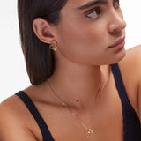 Pendientes corazón Flow en Plata 925 Bañada en Oro de 18 Kt