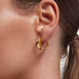 Pendientes Arel en Plata 925 Bañada en Oro de 18 Kt