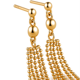 Pendientes Mini Beads Era en Plata 925 Bañada en Oro de 18 Kt