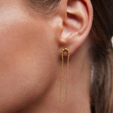 Pendientes Mini Beads Loop en Plata 925 Bañada en Oro de 18 Kt