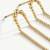 Pendientes Mini Beads Loop en Plata 925 Bañada en Oro de 18 Kt