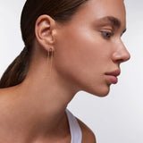 Pendientes Mini Beads Loop en Plata 925 Bañada en Oro de 18 Kt