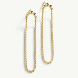 Pendientes Mini Beads Loop en Plata 925 Bañada en Oro de 18 Kt