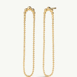 Pendientes Mini Beads Loop en Plata 925 Bañada en Oro de 18 Kt