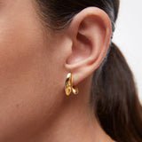 Pendientes Silena en Plata 925 Bañada en Oro de 18 Kt