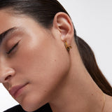 Pendientes Silena en Plata 925 Bañada en Oro de 18 Kt