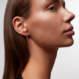 Pendientes Mini Beads Line en Plata 925 Bañada en Oro de 18 Kt