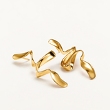 Pendientes Voluta en Plata 925 Bañada en Oro de 18 Kt
