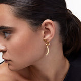 Pendientes Liora en Plata 925 Bañada en Oro de 18 Kt