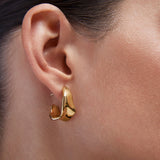 Pendientes Ivara en Plata 925 Bañada en Oro de 18 Kt
