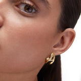Pendientes Ivara en Plata 925 Bañada en Oro de 18 Kt