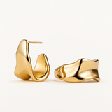 Pendientes Ivara en Plata 925 Bañada en Oro de 18 Kt
