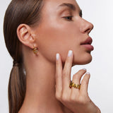 Pendientes Spira en Plata 925 Bañada en Oro de 18 Kt
