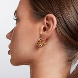 Pendientes Spira en Plata 925 Bañada en Oro de 18 Kt