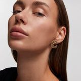 Pendientes Natura en Plata 925 Bañada en Oro de 18 Kt