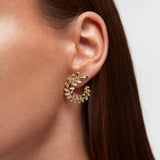 Pendientes Natura en Plata 925 Bañada en Oro de 18 Kt