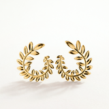 Pendientes Natura en Plata 925 Bañada en Oro de 18 Kt