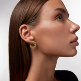 Pendientes Natura en Plata 925 Bañada en Oro de 18 Kt
