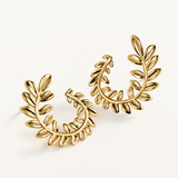 Pendientes Natura en Plata 925 Bañada en Oro de 18 Kt