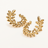 Pendientes Natura en Plata 925 Bañada en Oro de 18 Kt