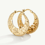 Pendientes Mini Beads Luna en Plata 925 Bañada en Oro de 18 Kt