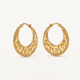 Pendientes Mini Beads Luna en Plata 925 Bañada en Oro de 18 Kt