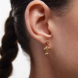 Pendientes Stilla Fiore en Plata 925 Bañada en Oro de 18 Kt