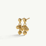 Pendientes Stilla Fiore en Plata 925 Bañada en Oro de 18 Kt