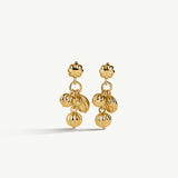 Pendientes Stilla Fiore en Plata 925 Bañada en Oro de 18 Kt