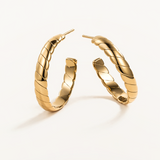 Pendientes Senda en Plata 925 Bañada en Oro de 18 Kt