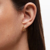 Pendientes Duality Twist en Plata 925 Bañada en Oro de 18 Kt