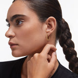 Pendientes Aro Gallonados 25 mm en Plata 925 Bañada en Oro de 18 Kt