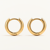 Pendientes Aros 15 mm en Plata 925 Bañada en Oro de 18 Kt