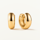 Pendientes Aros 15 mm en Plata 925 Bañada en Oro de 18 Kt