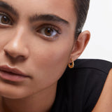 Pendientes Aro Nodus en Plata 925 Bañada en Oro de 18 Kt