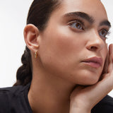 Pendientes Aro Nodus en Plata 925 Bañada en Oro de 18 Kt