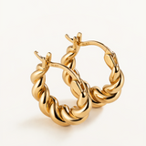 Pendientes Aro Nodus en Plata 925 Bañada en Oro de 18 Kt