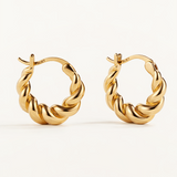Pendientes Aro Nodus en Plata 925 Bañada en Oro de 18 Kt