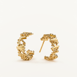 Pendientes Mini Beads Babel en Plata 925 Bañada en Oro de 18 Kt