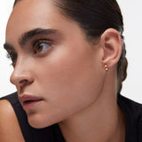 Pendientes Bold Mini Hoop en Plata 925 Bañada en Oro de 18 Kt