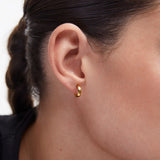 Pendientes Bold Mini Hoop en Plata 925 Bañada en Oro de 18 Kt