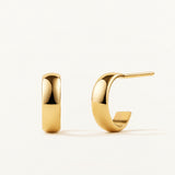 Pendientes Bold Mini Hoop en Plata 925 Bañada en Oro de 18 Kt