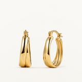 Pendientes Links Bell en Plata 925 Bañada en Oro de 18 Kt