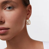Pendientes Links Reed en Plata 925 Bañada en Oro de 18 Kt