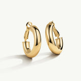 Pendientes Aro Sora 25 mm en Plata 925 Bañada en Oro de 18 Kt