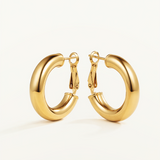 Pendientes Aro Sora 25 mm en Plata 925 Bañada en Oro de 18 Kt