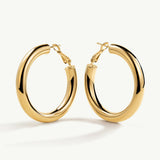 Pendientes Aro Sora 40 mm en Plata 925 Bañada en Oro de 18 Kt