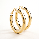 Pendientes Aro Sora 40 mm en Plata 925 Bañada en Oro de 18 Kt